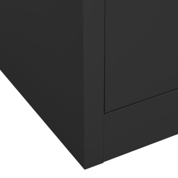 Roupeiro 80x50x180 cm aço antracite - Image 9