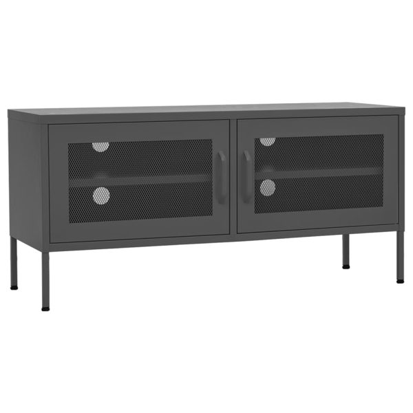 Móvel de TV aço 105x35x50 cm antracite - Image 2