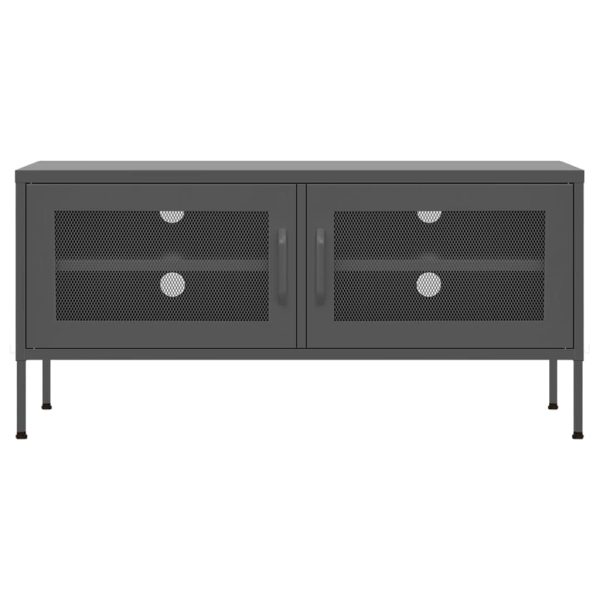 Móvel de TV aço 105x35x50 cm antracite - Image 3