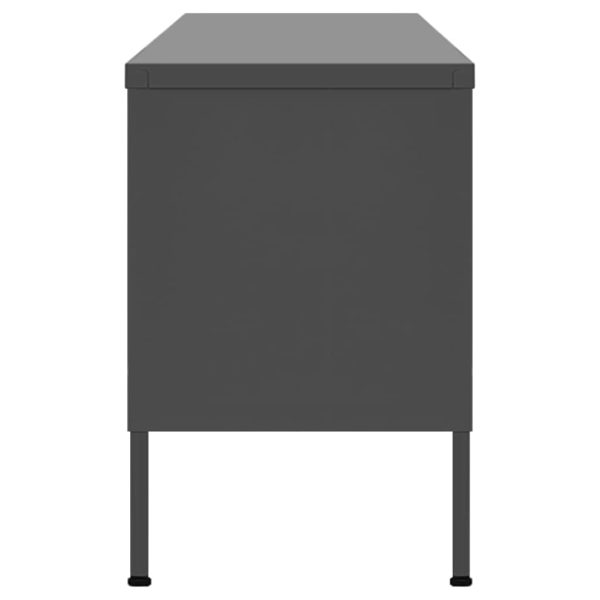 Móvel de TV aço 105x35x50 cm antracite - Image 4