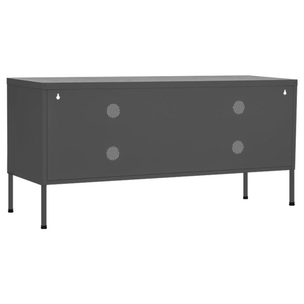 Móvel de TV aço 105x35x50 cm antracite - Image 5