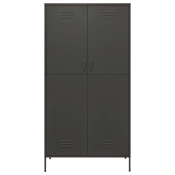 Roupeiro 90x50x180 cm aço antracite - Image 3