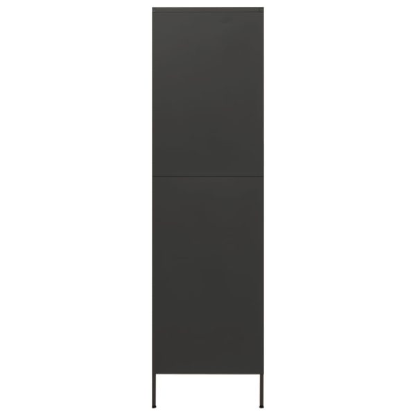 Roupeiro 90x50x180 cm aço antracite - Image 4