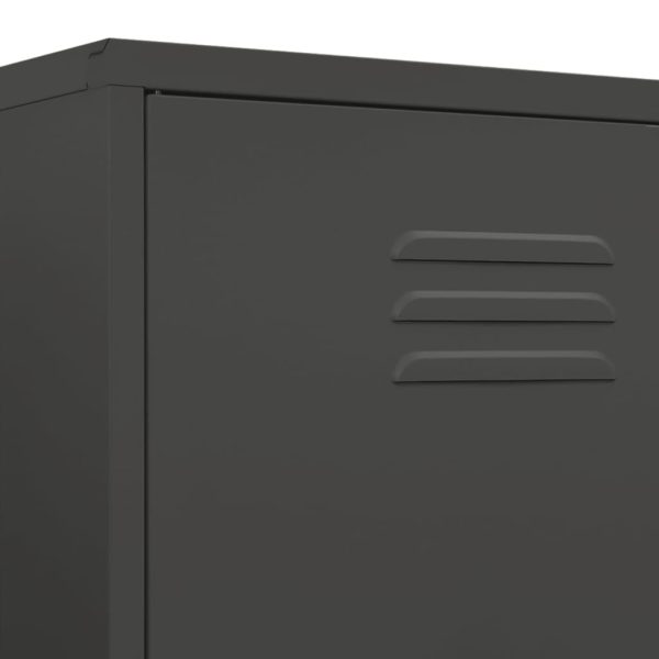 Roupeiro 90x50x180 cm aço antracite - Image 8
