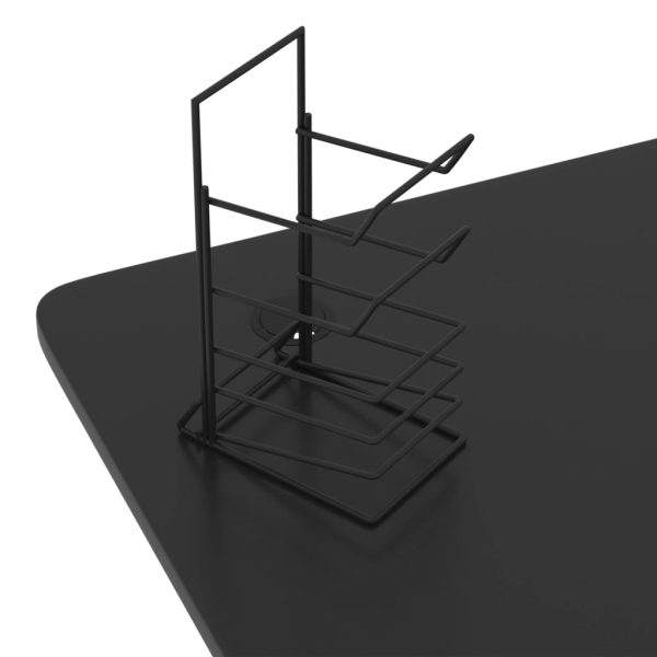 Secretária de gaming c/ pernas em forma de Y 110x60x75 cm preto - Image 8
