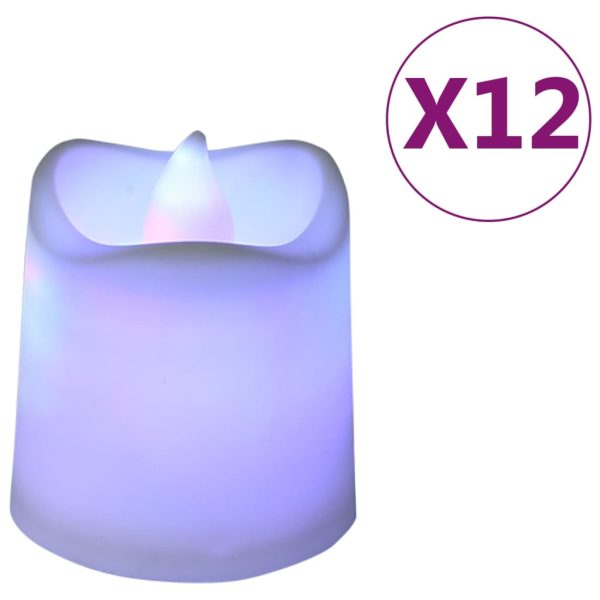 Velas pequenas LED sem chama 12 pcs colorido - Image 2