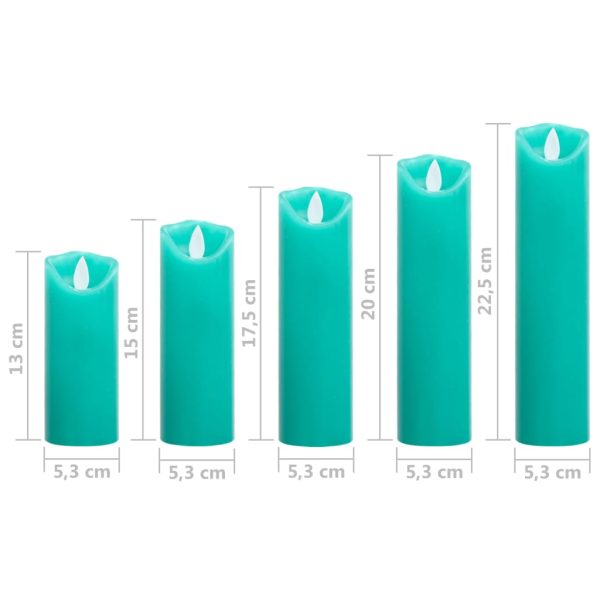 5 pcs conjunto de velas LED c/ controlo remoto branco quente - Image 9