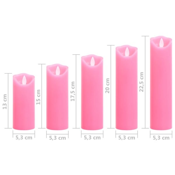 5 pcs conjunto de velas LED c/ controlo remoto branco quente - Image 9