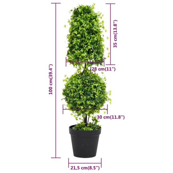 Planta artificial buxo com vaso 100 cm verde - Image 5