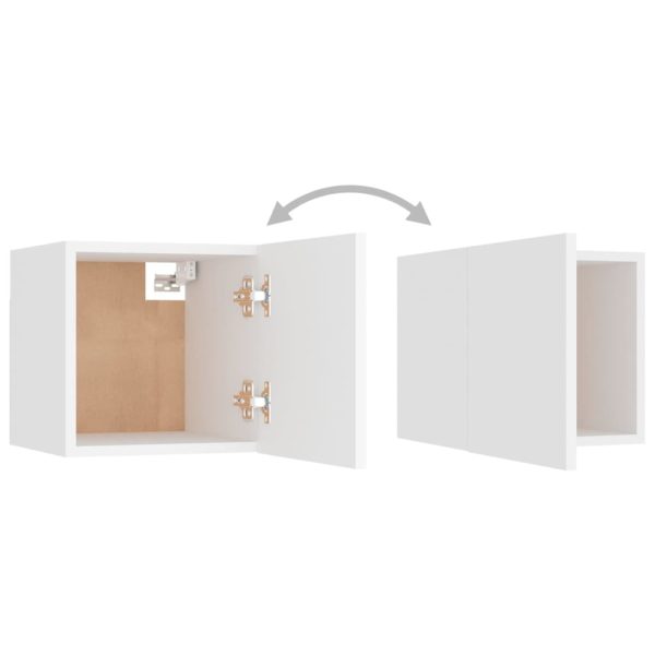 6 pcs conjunto de móveis de TV contraplacado branco - Image 7