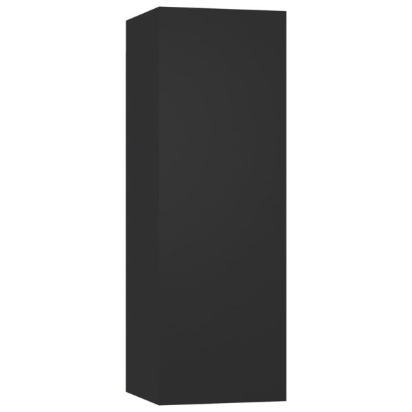 Conjunto móveis de TV 8 pcs madeira processada preto - Image 4