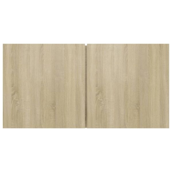 7 pcs conjunto de móveis de TV contraplacado carvalho sonoma - Image 6