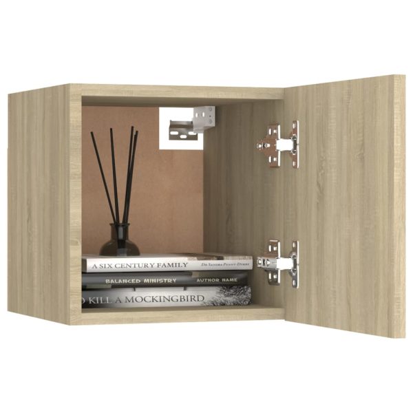 7 pcs conjunto de móveis de TV contraplacado carvalho sonoma - Image 7
