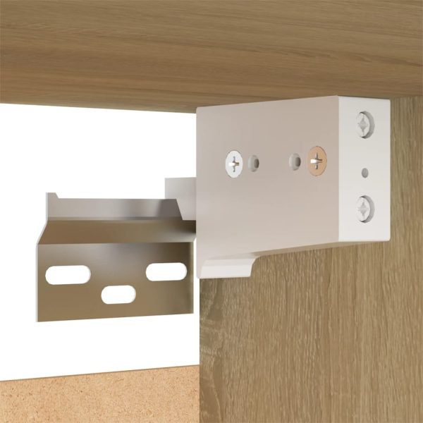 7 pcs conjunto de móveis de TV contraplacado carvalho sonoma - Image 10