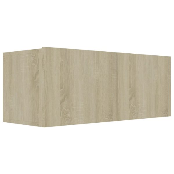 6pcs conjunto de móveis de TV contraplacado cor carvalho sonoma - Image 5