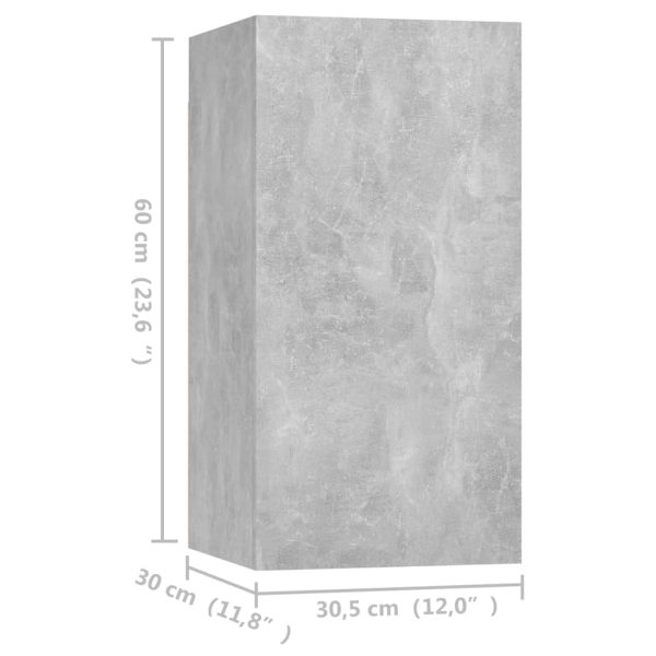 Móveis de TV 4 pcs 30,5x30x60 cm contraplacado cinzento cimento - Image 5