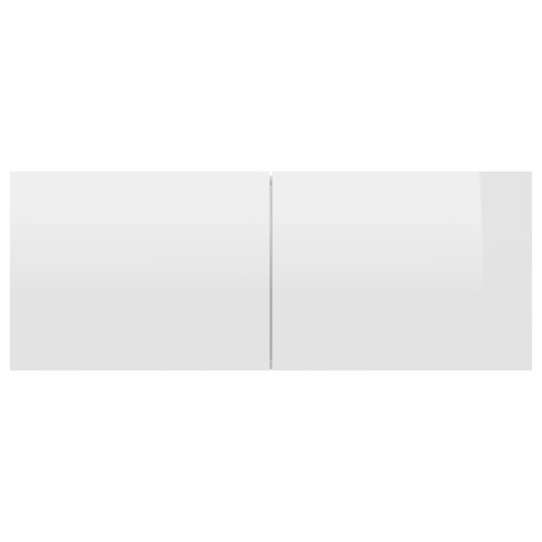 Móveis de TV 4 pcs 80x30x30 cm contraplacado branco brilhante - Image 6