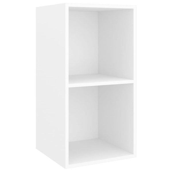 Armários de parede para TV 4 pcs contraplacado branco - Image 4