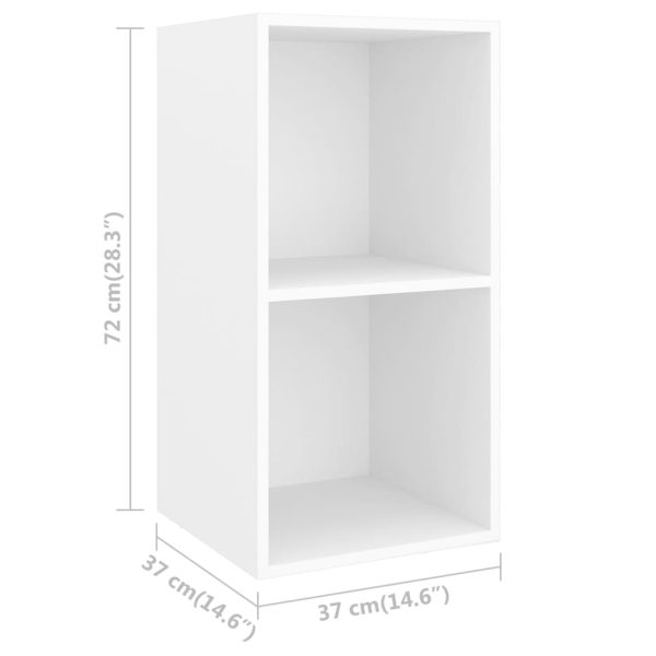 Armários de parede para TV 4 pcs contraplacado branco - Image 5