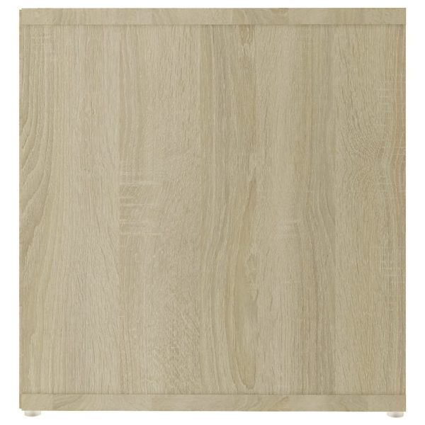 Móveis de TV 2pcs 142,5x35x36,5cm contrapl. branco/carv. sonoma - Image 6