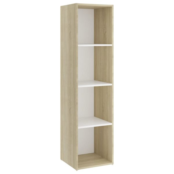 Móveis de TV 2pcs 142,5x35x36,5cm contrapl. branco/carv. sonoma - Image 7