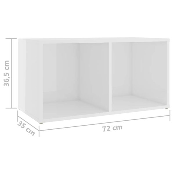 8 pcs conjunto de móveis de TV contraplacado branco brilhante - Image 8
