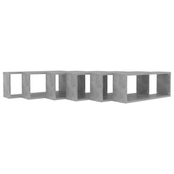 Prateleiras parede cúbicas 6pcs contr. 60x15x23cm cinza cimento - Image 7