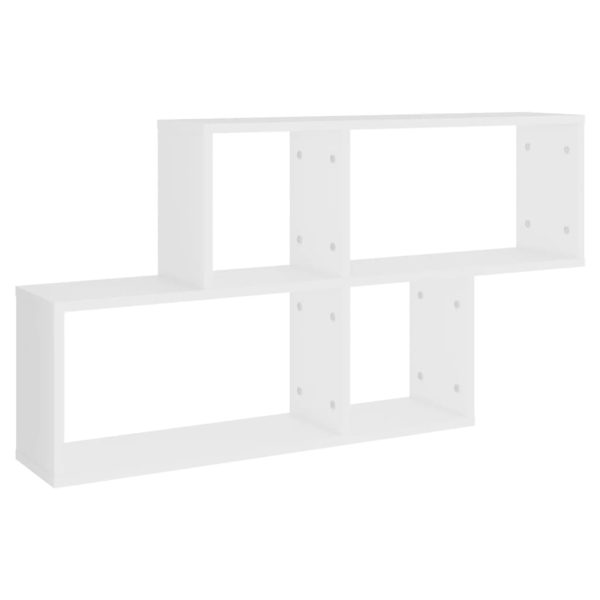 Estante de parede 100x18x53 cm contraplacado branco - Image 2