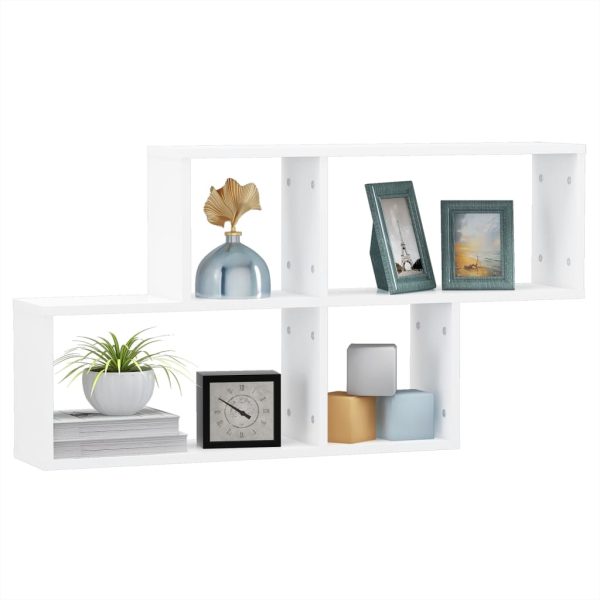 Estante de parede 100x18x53 cm contraplacado branco - Image 3