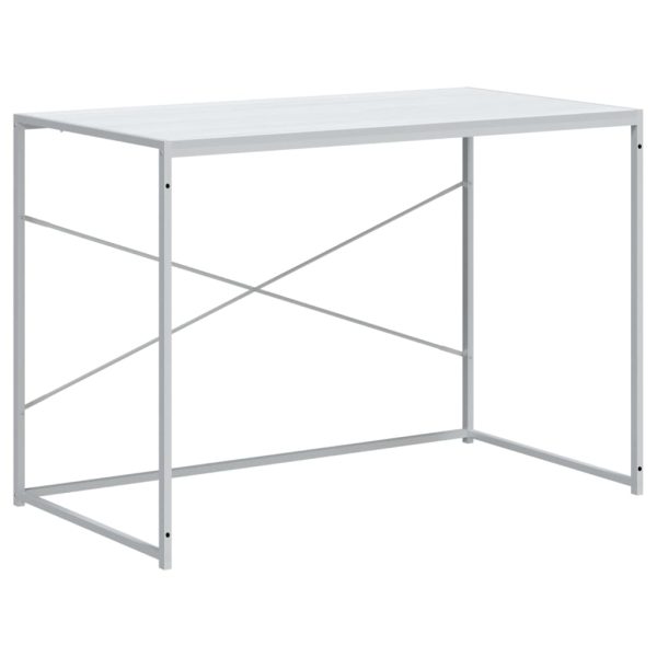 Secretária de computador 110x60x70 cm contraplacado branco - Image 2