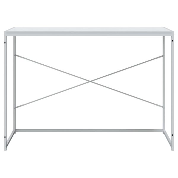 Secretária de computador 110x60x70 cm contraplacado branco - Image 3