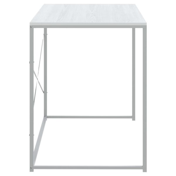 Secretária de computador 110x60x70 cm contraplacado branco - Image 4