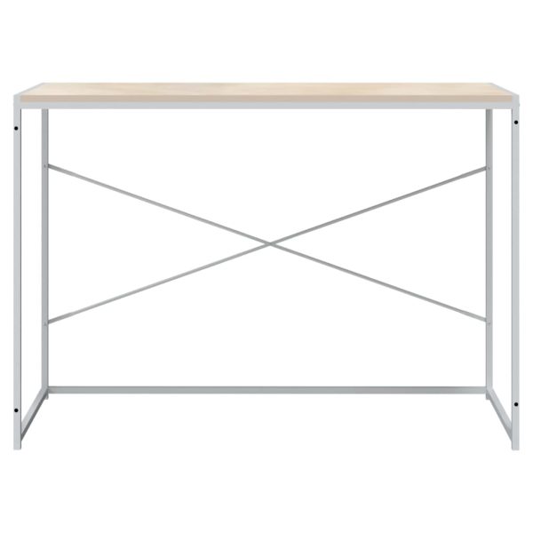 Secretária computador 110x60x70cm contraplacado branco/carvalho - Image 3