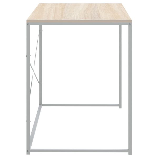 Secretária computador 110x60x70cm contraplacado branco/carvalho - Image 4