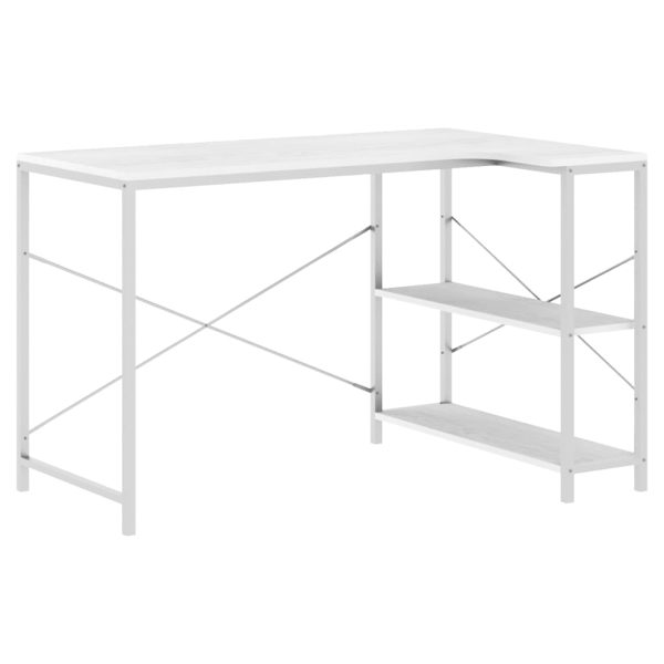 Secretária de computador 110x72x70 cm aglomerado branco - Image 2