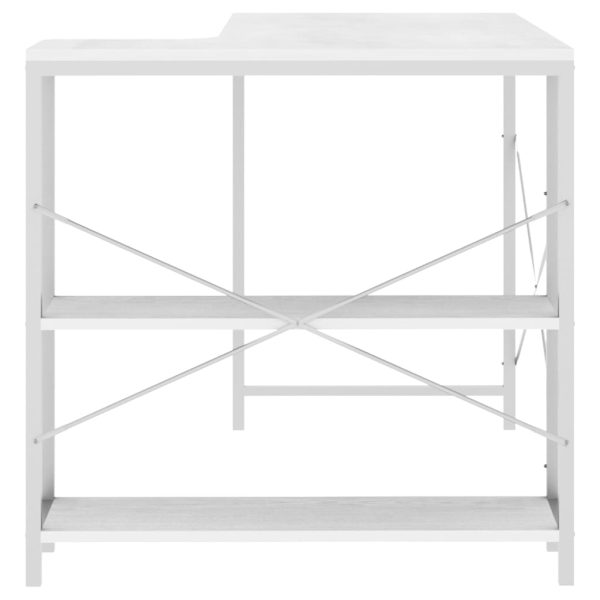 Secretária de computador 110x72x70 cm aglomerado branco - Image 4