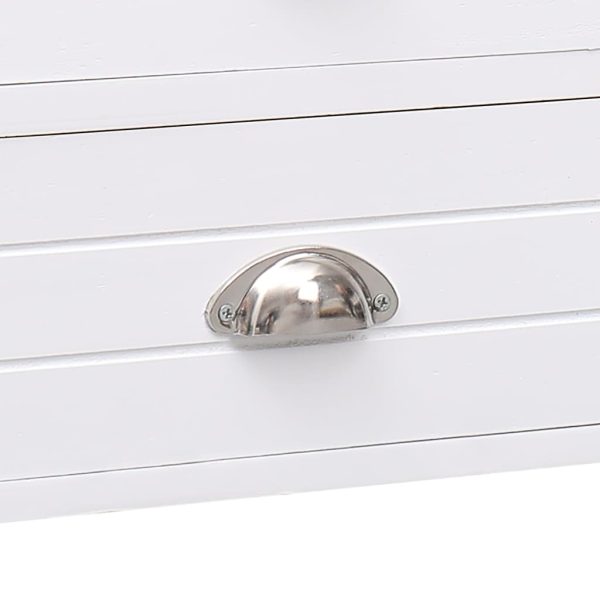 Móvel de TV 108x30x40 cm madeira paulownia maciça branco - Image 5
