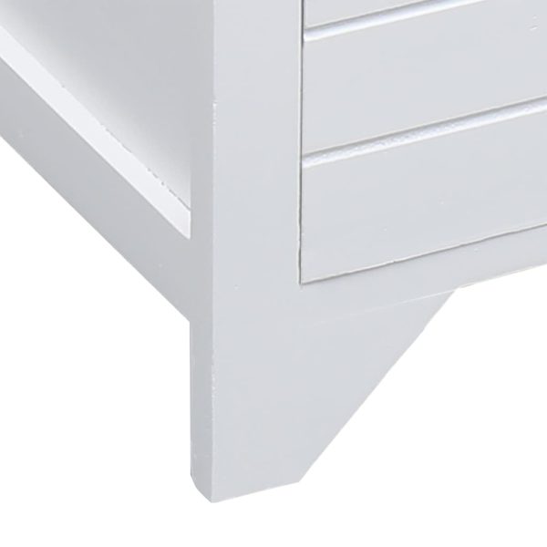 Móvel de TV 108x30x40 cm madeira paulownia maciça branco - Image 7