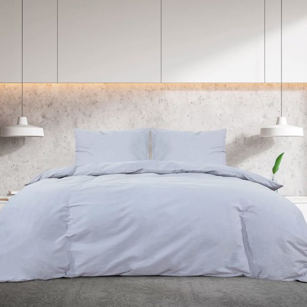 Conjunto de capa de edredão 260x220 cm microfibra leve cinza - Image 3