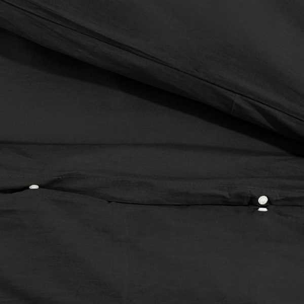 Conjunto de capa de edredão 135x200 cm microfibra leve preto - Image 8
