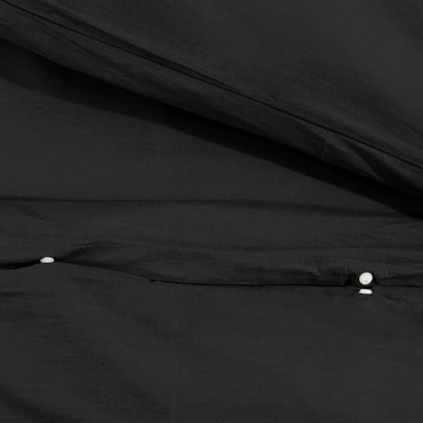 Conjunto de capa de edredão 200x200 cm microfibra leve preto - Image 8