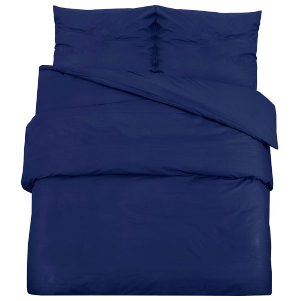 Conjunto capa de edredão 240x220cm microfibra leve azul marinho - Image 2