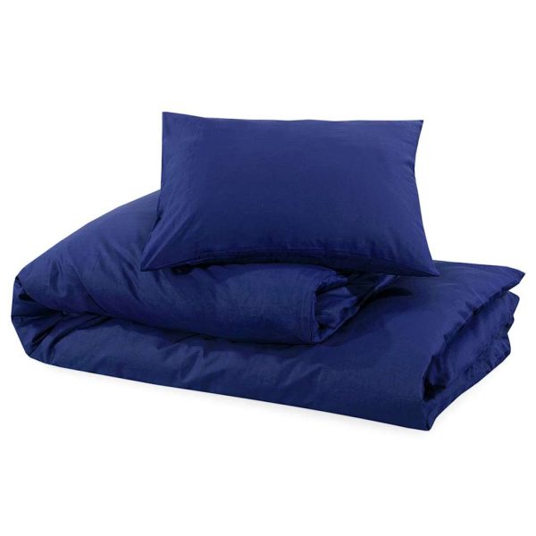Conjunto capa de edredão 240x220cm microfibra leve azul marinho - Image 6