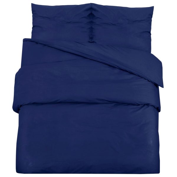 Conjunto capa de edredão 220x240cm microfibra leve azul marinho - Image 2