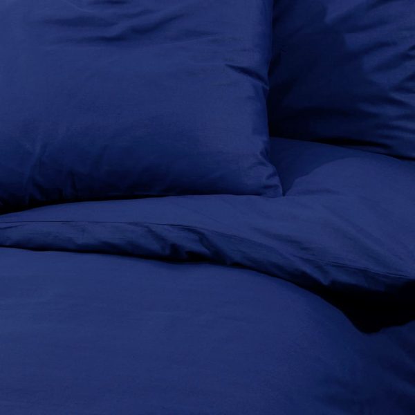 Conjunto capa de edredão 260x220cm microfibra leve azul marinho - Image 7