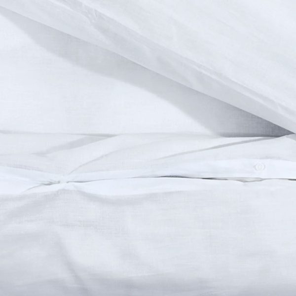 Conjunto de capa de edredão 155x220 cm microfibra leve branco - Image 7