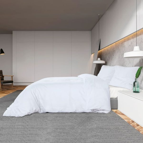 Conjunto de capa de edredão microfibra leve 225x220 cm branco - Image 4