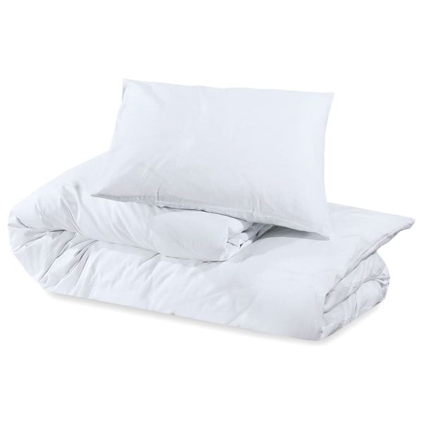 Conjunto de capa de edredão microfibra leve 225x220 cm branco - Image 6