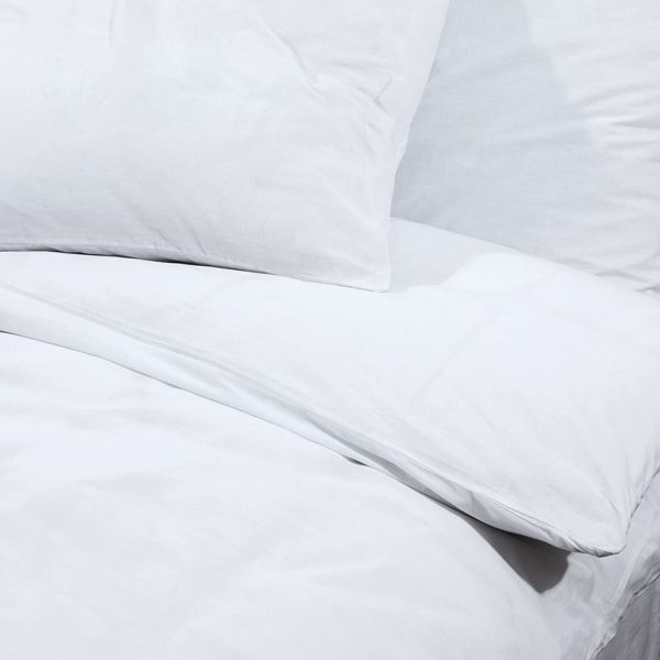 Conjunto de capa de edredão microfibra leve 260x220 cm branco - Image 8