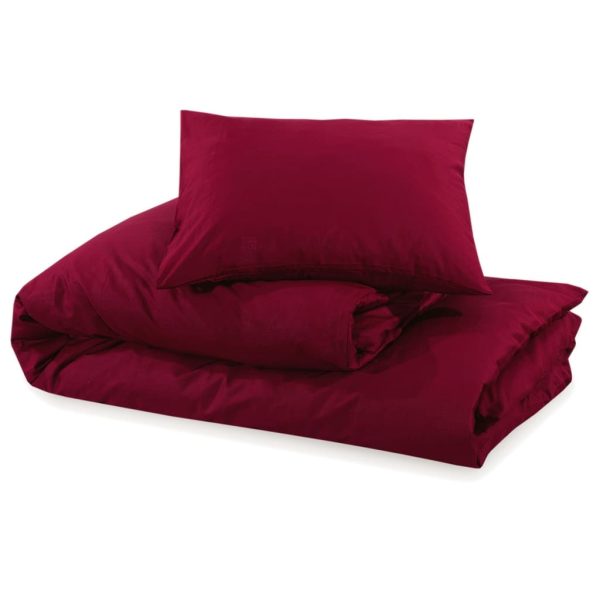 Conjunto de capa de edredão 240x220 cm microfibra leve bordô - Image 6